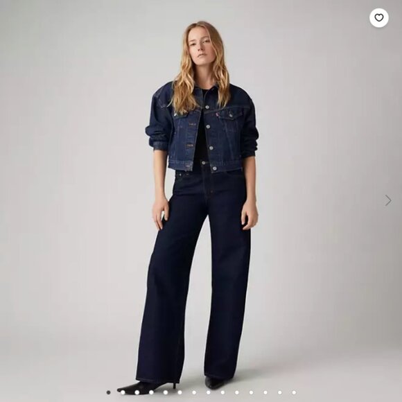 Levi's Medium Wash Hight Rise Wide Straight Leg Denim - Picture 6 of 6
